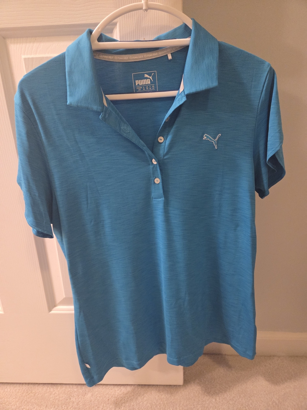 Puma Women's Teal Short-Sleeve Polo